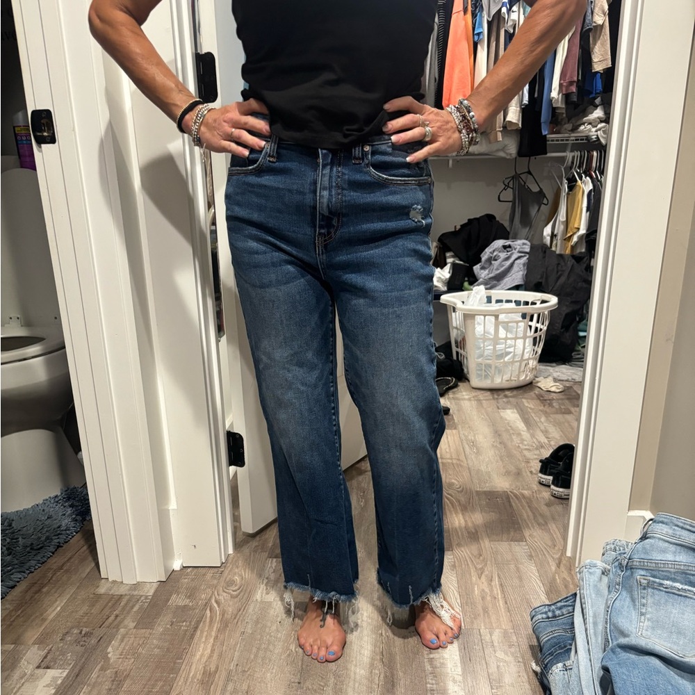 Zenana Outfitters Deep Blue Straight Leg Jeans